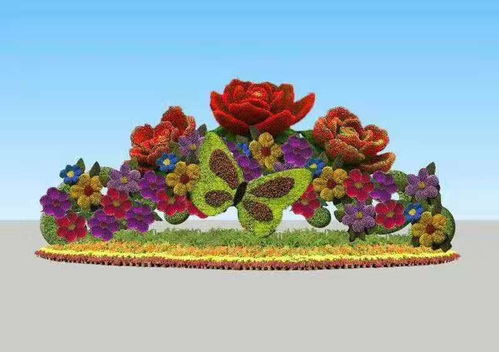 中國地圖仿真植物雕塑造型可定制 各種花朵造型仿真綠雕制作價(jià)格